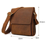 Borsa a tracolla uomo in pelle di cavallo 25x12x28 cm