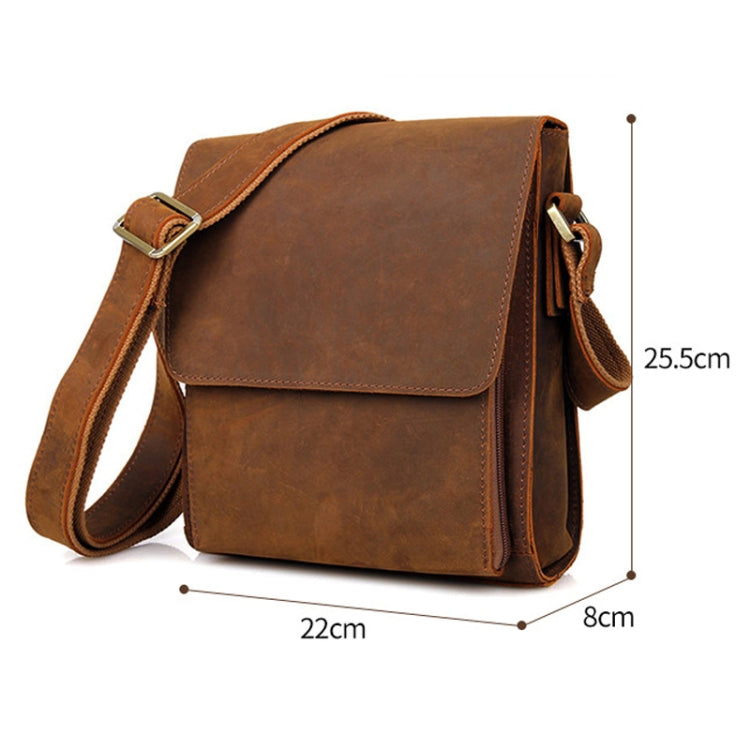 Borsa a tracolla uomo in pelle di cavallo 25x12x28 cm