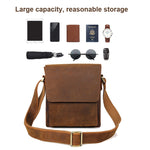 Borsa a tracolla uomo in pelle di cavallo 25x12x28 cm