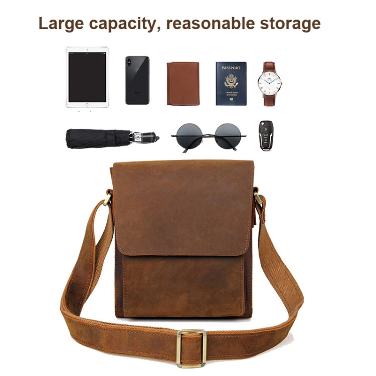 Borsa a tracolla uomo in pelle di cavallo 25x12x28 cm