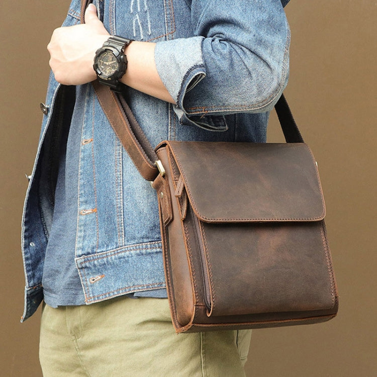 Borsa a tracolla uomo in pelle di cavallo 25x12x28 cm