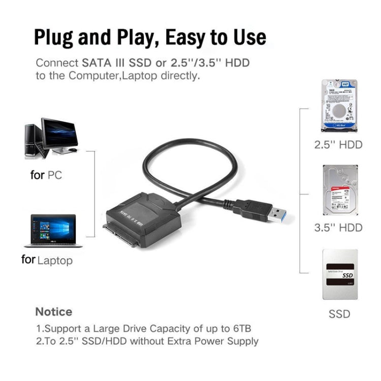 Cavo adattatore SATA a USB 3.0 per HDD 2,5/3,5 pollici