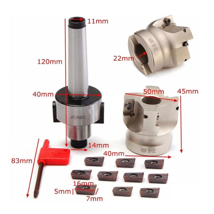Set lame per fresatura con gambo M12 120mm