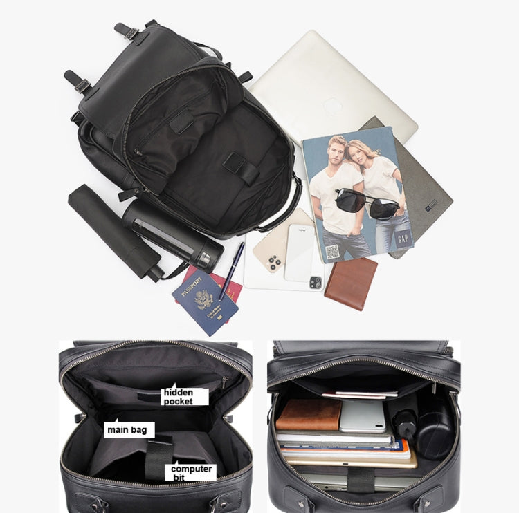 Borsa laptop uomo in pelle vacchetta 14 pollici