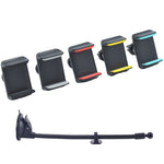 Staffa con clip e tubo flessibile per smartphone auto
