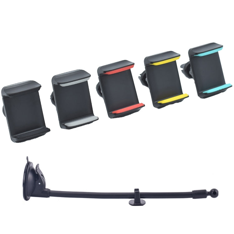Staffa con clip e tubo flessibile per smartphone auto