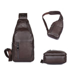 Borsa a tracolla in pelle bovina per uomo casual