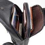 Borsa a tracolla in pelle bovina per uomo casual