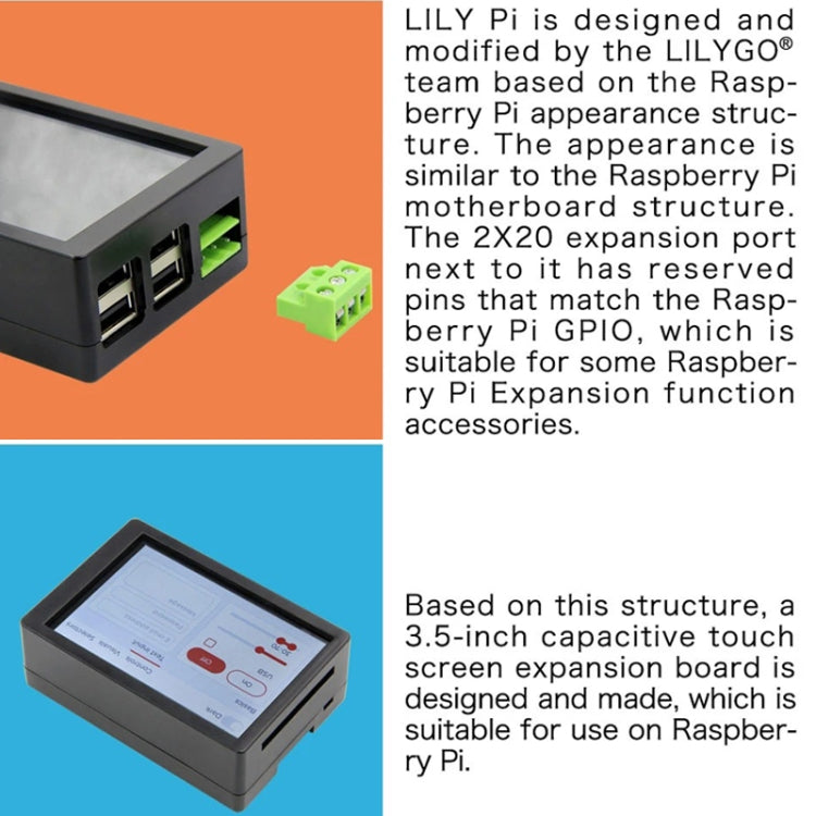 Scheda sviluppo Lily Pi ESP32 WiFi Bluetooth 3,5" touch