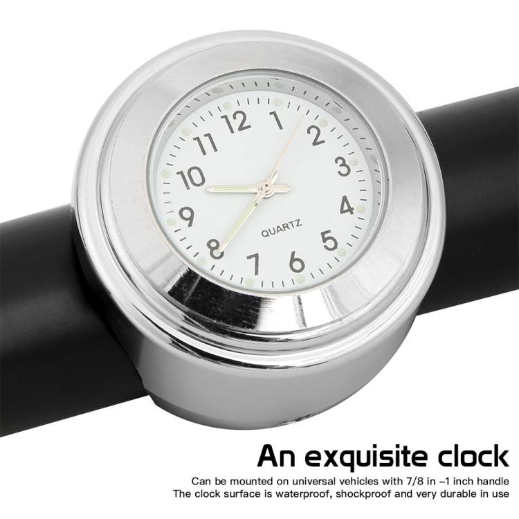 Orologio da manubrio per moto in lega di alluminio impermeabile