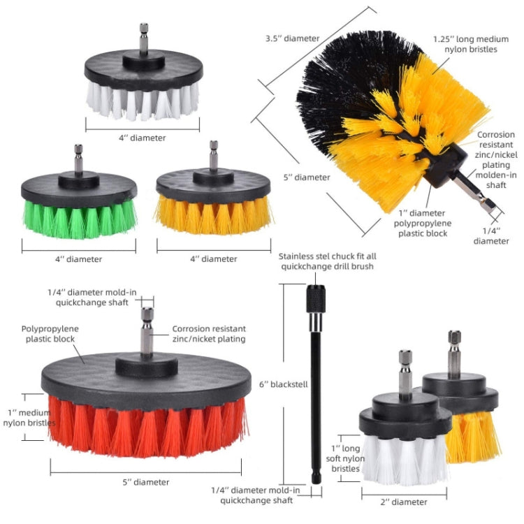 Set 24 spazzole per pulizia con trapano elettrico