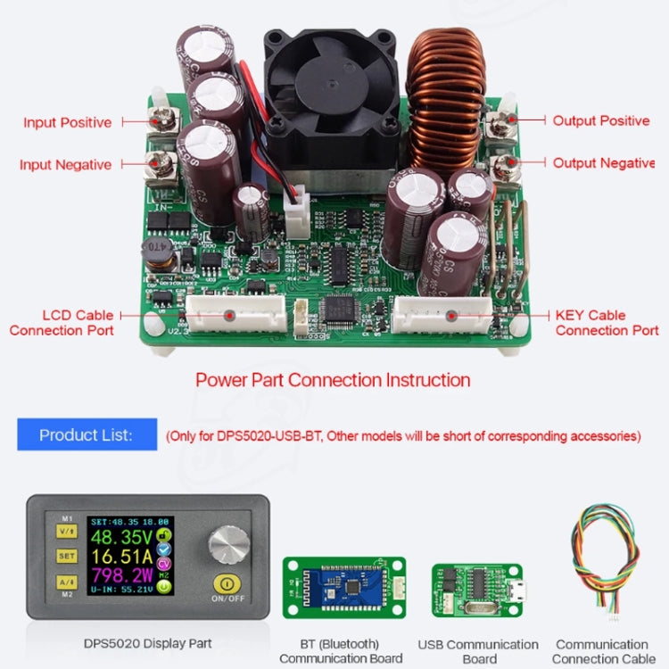 Modulo buck alimentazione regolabile 50V 20A DPS5020