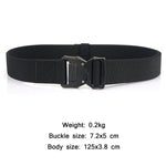 Cintura elastica da uomo casual con fibbia a fulmine 125cm