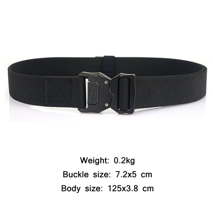 Cintura elastica da uomo casual con fibbia a fulmine 125cm