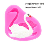 Stampo silicone decorazione torte cigno 2 pezzi