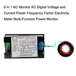 Misuratore digitale multifunzione tensione e corrente AC 6 in 1