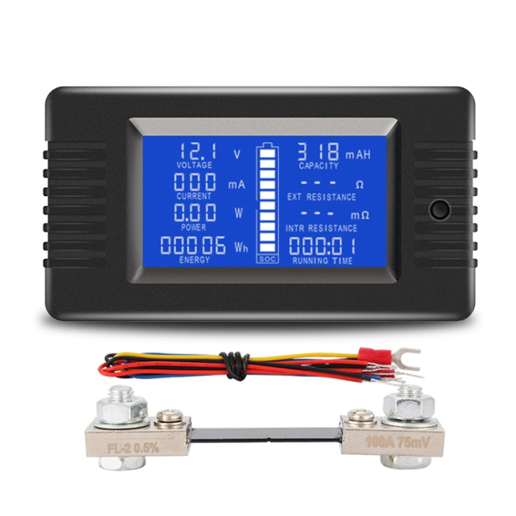 Tester batteria DC 0-200V PZEM-013 e PZEM-015 con shunt