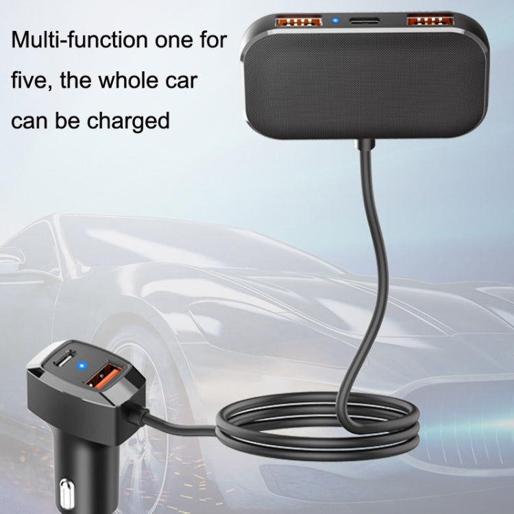 Caricabatteria auto 5 in 1 con ricarica rapida 60W