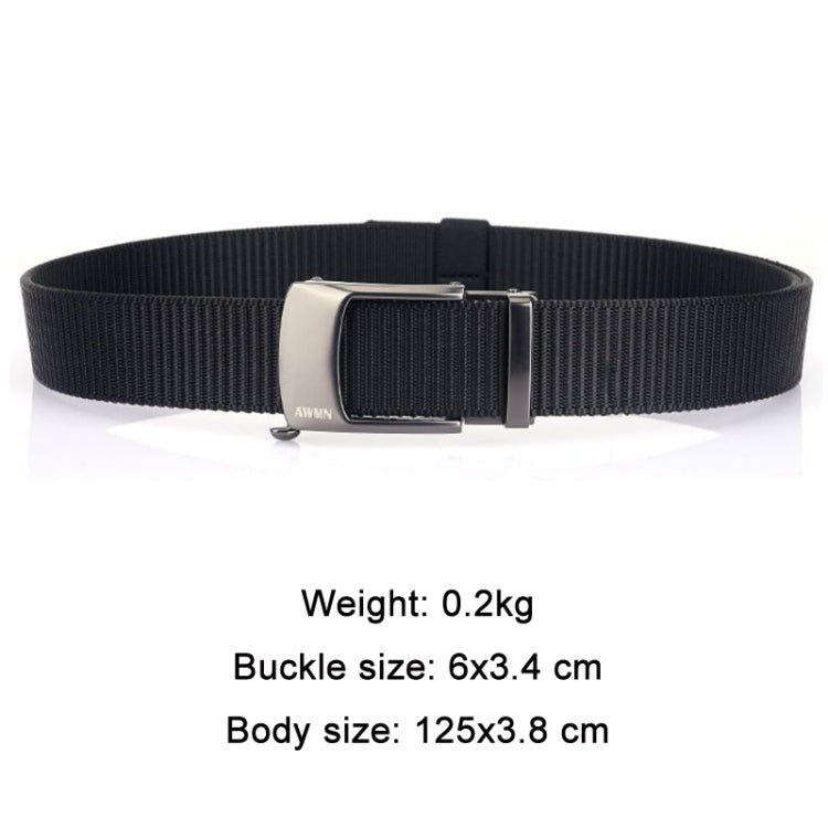 Cintura uomo in nylon con fibbia automatica 120 cm