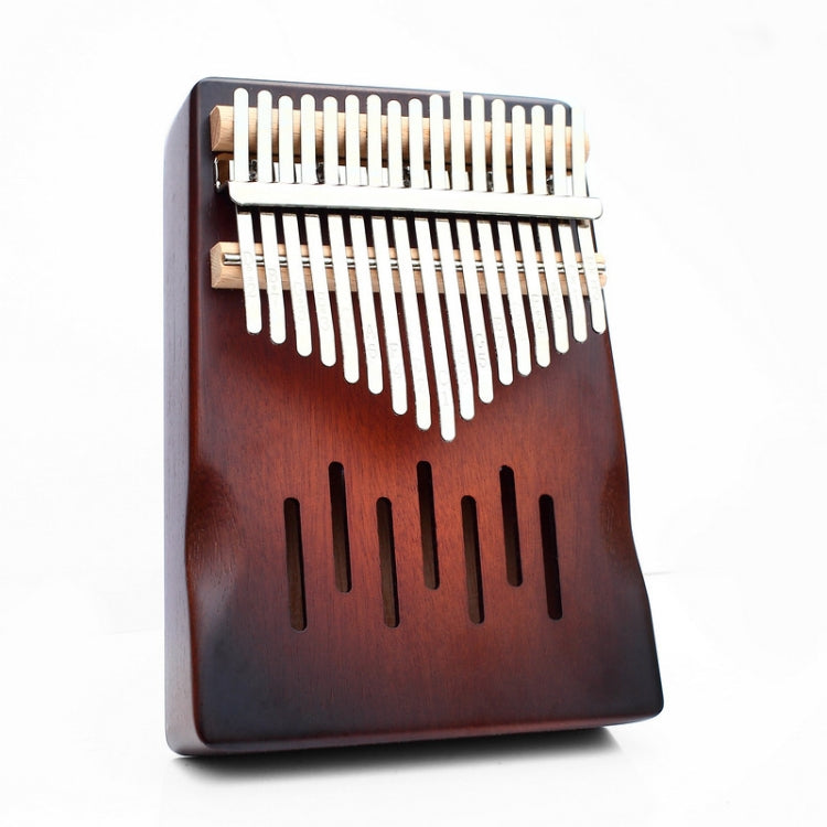 Pianoforte a dita portatile in legno 17 toni 21x15x8 cm
