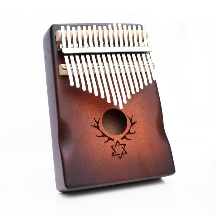 Pianoforte a dita portatile in legno 17 toni 21x15x8 cm