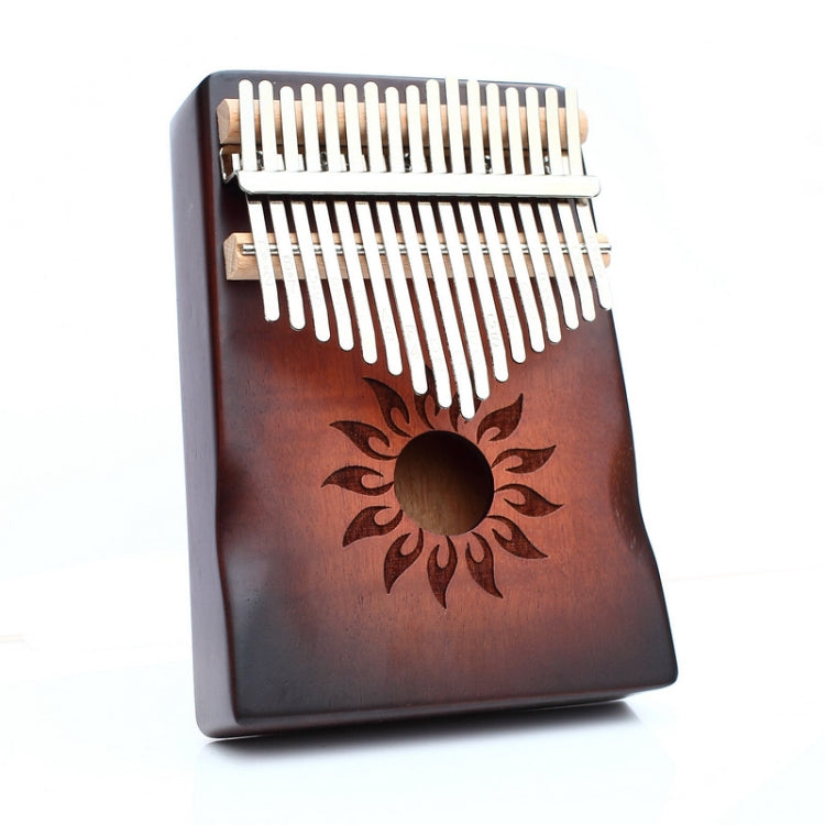 Pianoforte a dita portatile in legno 17 toni 21x15x8 cm