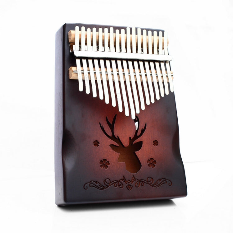 Pianoforte a dita portatile in legno 17 toni 21x15x8 cm