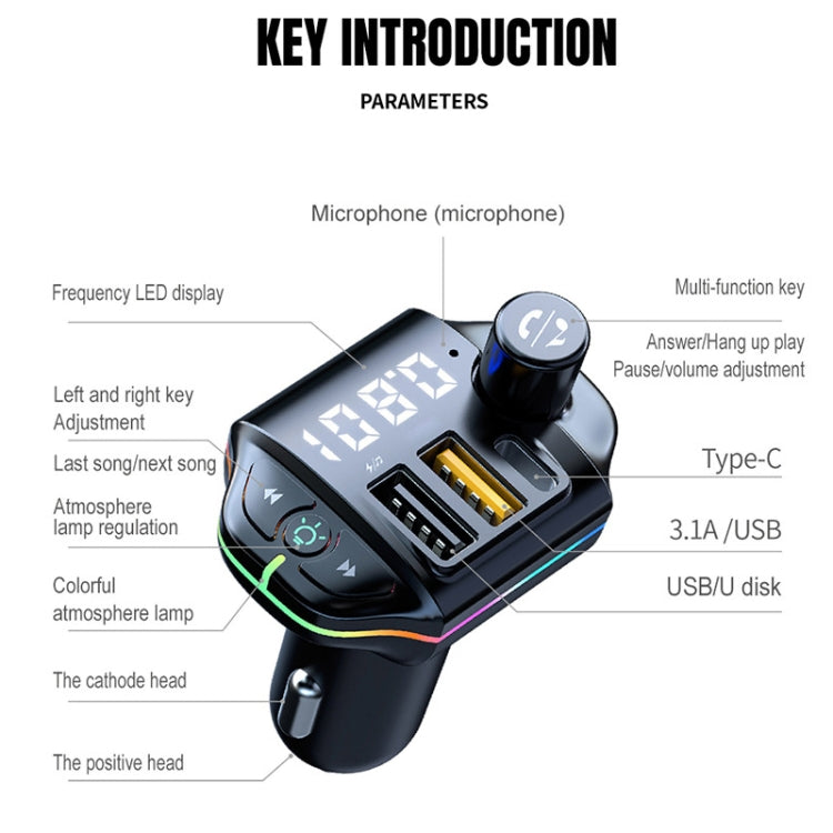 Caricatore auto Bluetooth A10 con trasmettitore FM