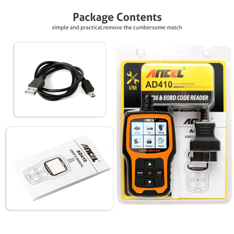 Scanner diagnostico auto ANCEL AD410 OBD2 universale