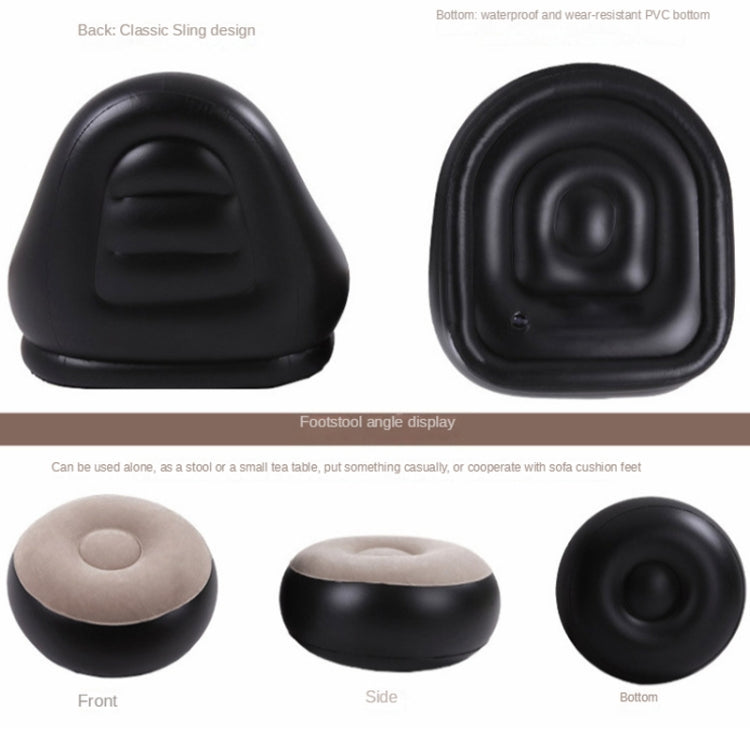 Divano pigro gonfiabile per pausa pranzo 92x105x36 cm
