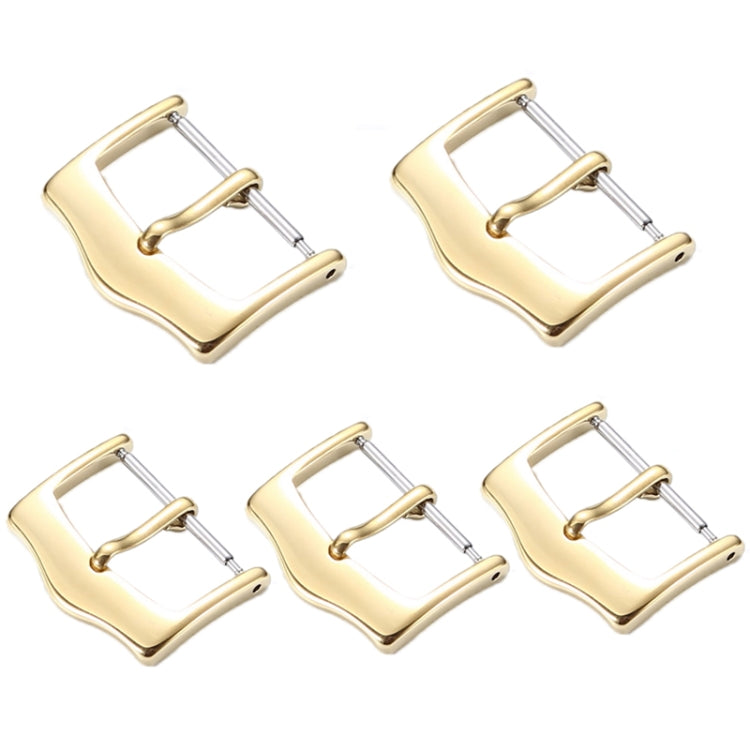 Set 10 fibbie ad ardiglione in acciaio inox placcato IP