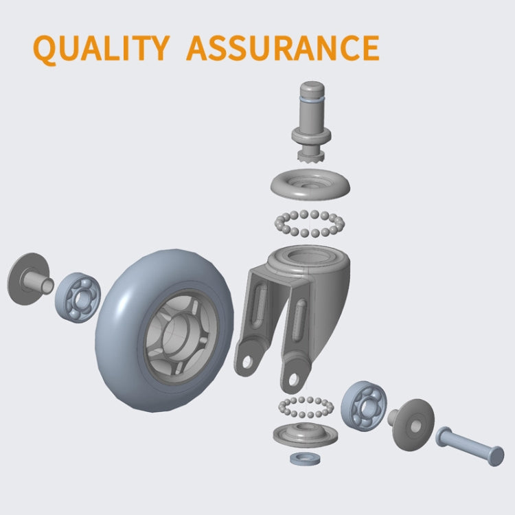Set 5 ruote mute per mobili in PU 2-3 pollici