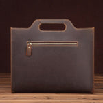 Cartella da lavoro vintage in pelle con tracolla 36x28x5 cm