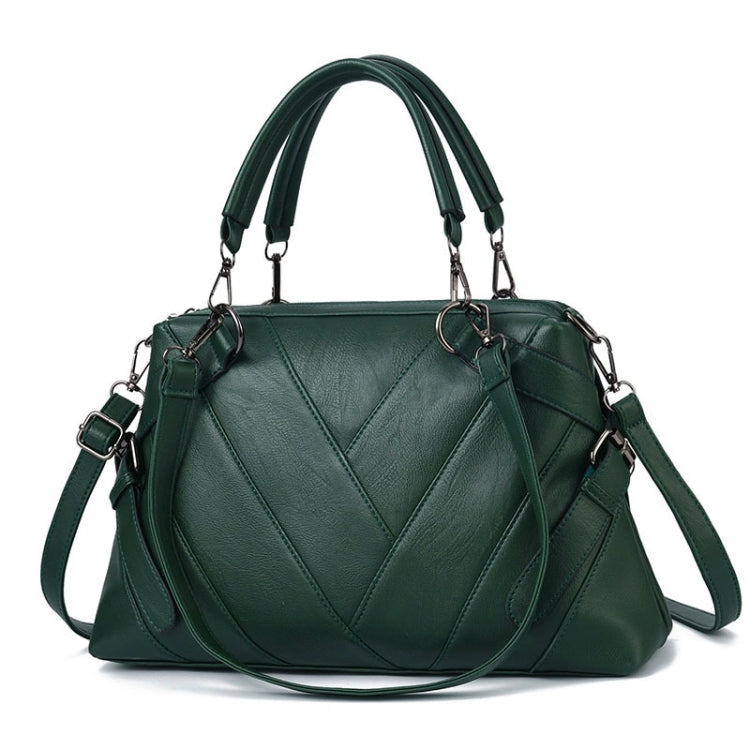 Borsa a mano in pelle PU colorblock geometrica 38x23x11 cm