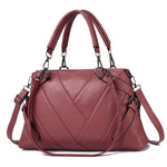 Borsa a mano in pelle PU colorblock geometrica 38x23x11 cm