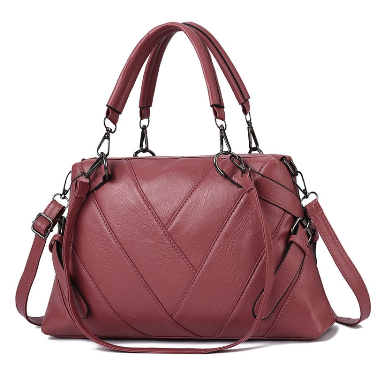 Borsa a mano in pelle PU colorblock geometrica 38x23x11 cm