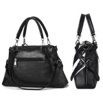 Borsa a mano in pelle PU colorblock geometrica 38x23x11 cm
