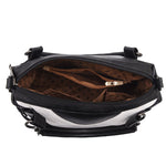 Borsa a mano in pelle PU colorblock geometrica 38x23x11 cm