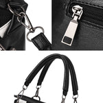 Borsa a mano in pelle PU colorblock geometrica 38x23x11 cm