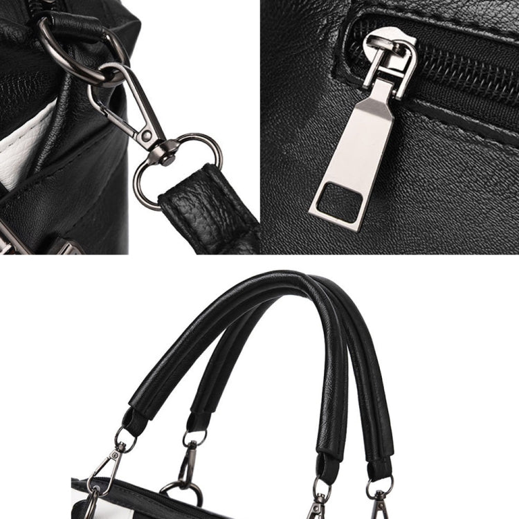 Borsa a mano in pelle PU colorblock geometrica 38x23x11 cm