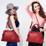 Borsa a mano in pelle PU colorblock geometrica 38x23x11 cm