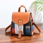 Zaino donna in pelle PU morbida 22x25x14 cm vari colori