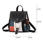 Zaino donna in pelle PU morbida 22x25x14 cm vari colori