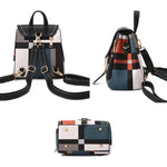 Zaino donna in pelle PU morbida 22x25x14 cm vari colori