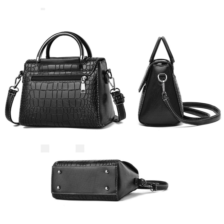 Borsa monospalla donna con motivo a pietra 24x18x12 cm
