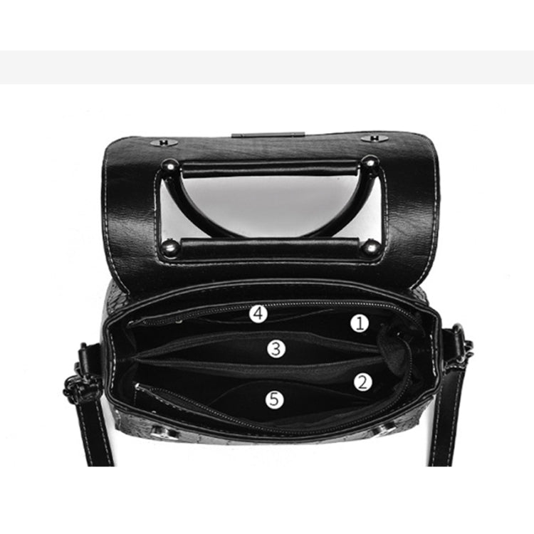 Borsa monospalla donna con motivo a pietra 24x18x12 cm