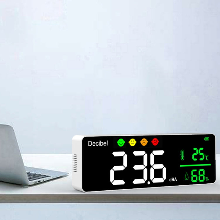 Rilevatore temperatura, umidità e decibel da parete