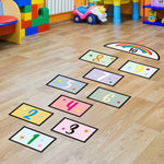 Gioco a griglia saltante adesivo da pavimento 2 pezzi