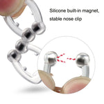 10 mini tappi nasali magnetici in silicone antirussamento
