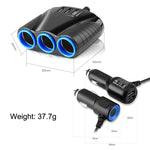 Caricabatteria auto USB 3 in 1 120W 3-5 porte